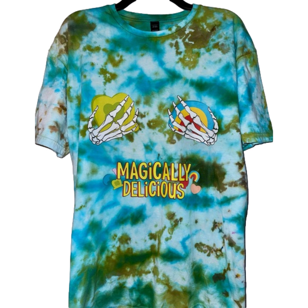 Women’s Gildan SoftStyle Fun Tye Dye Printed Top Shirt T-Shirt Size XL